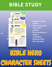 Load image into Gallery viewer, Bible Hero Character Study Sheets - Men