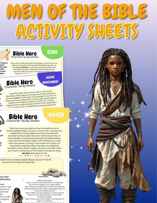 Bible Hero Character Study Sheets - Men