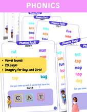 Load image into Gallery viewer, Phonics Vowel Sound Worksheets