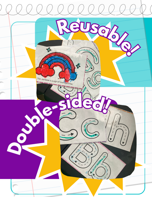 Reusable Bible ABC Tracing Cards