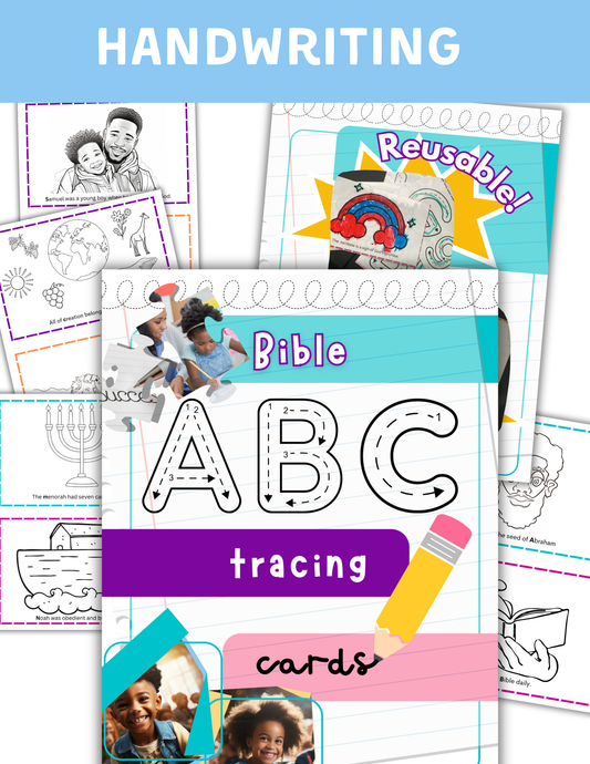 Reusable Bible ABC Tracing Cards