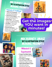 Load image into Gallery viewer, MidJourney Illustration Styles Prompt Guide (PDF Download)
