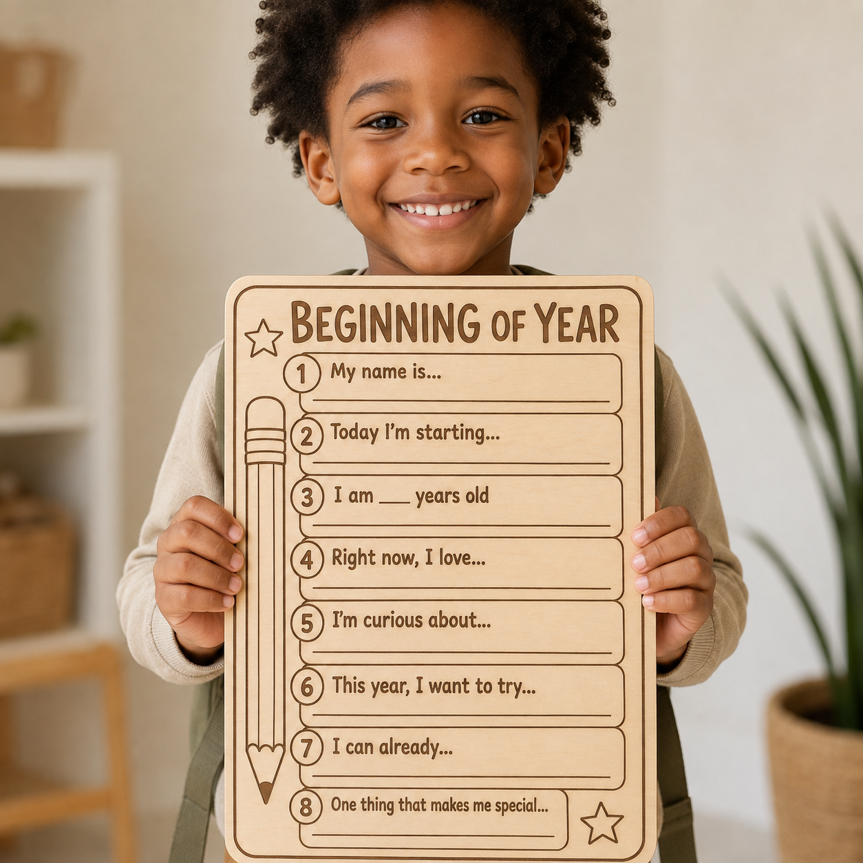 My Beginning of Year Wooden Keepsake Sign