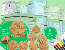 Load image into Gallery viewer, Seven Days of Creation Wooden Mobile &amp; Digital Download | Hands-On Scripture Activity Kit
