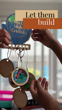 Load image into Gallery viewer, Seven Days of Creation Wooden Mobile &amp; Digital Download | Hands-On Scripture Activity Kit
