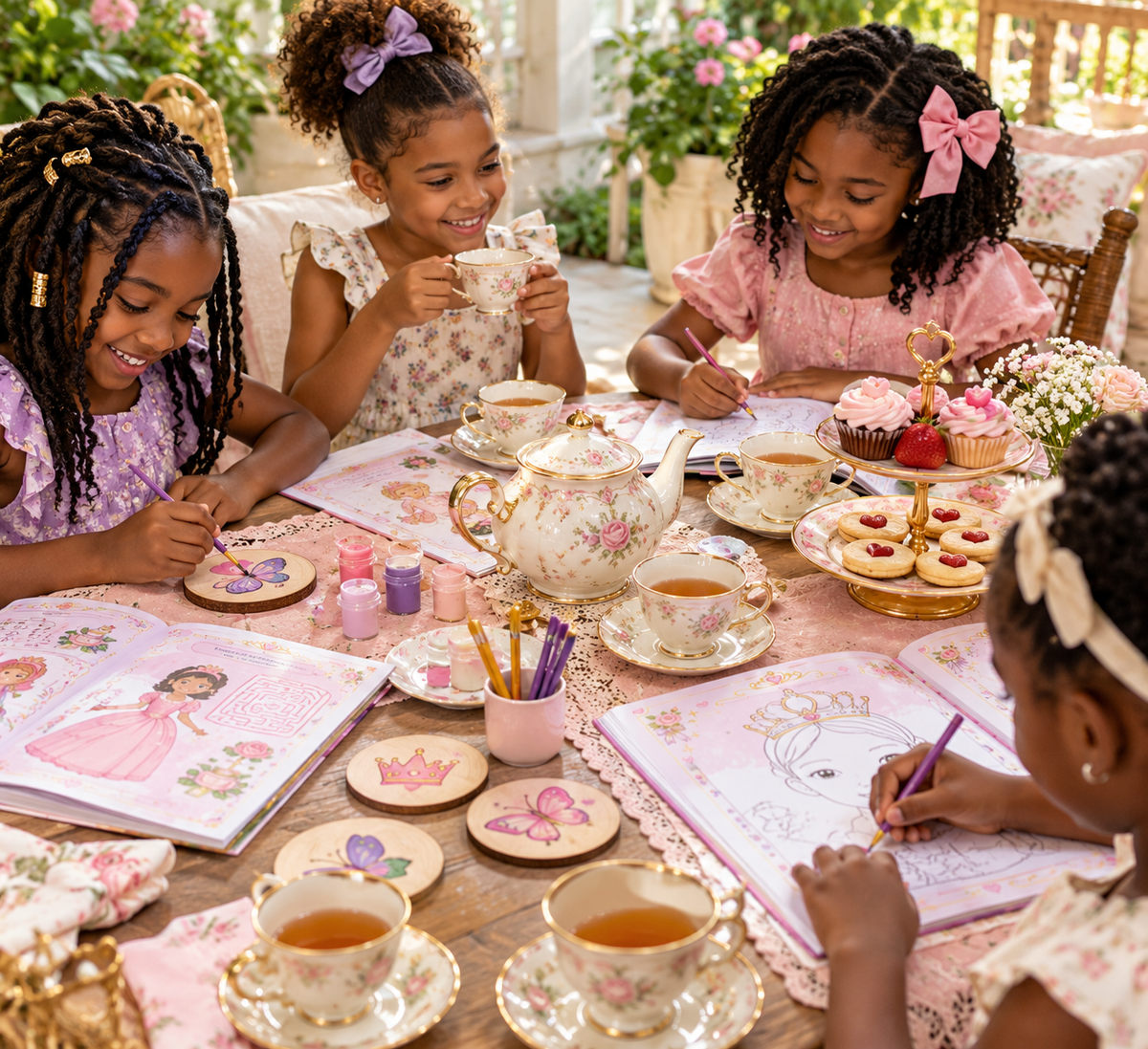 mommy and me tea party ideas, homeschool group activities, girls playdate activities