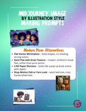 Load image into Gallery viewer, MidJourney Illustration Styles Prompt Guide (PDF Download)
