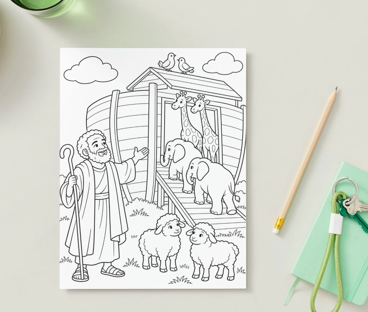 Bible coloring book for kids featuring Black biblical characters, Bible stories, and educational coloring activities