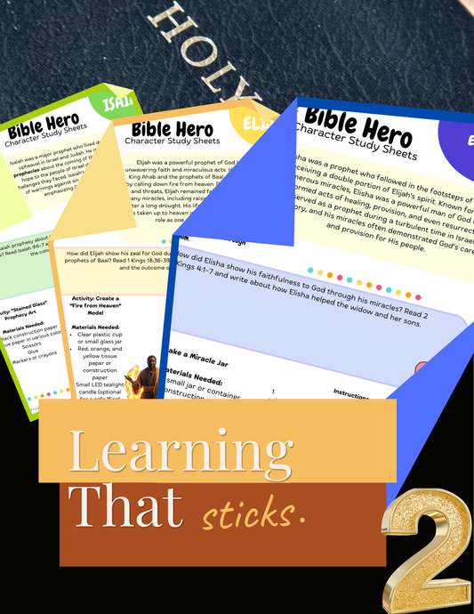 Bible Hero Character Study Sheets - Men (Set 2)