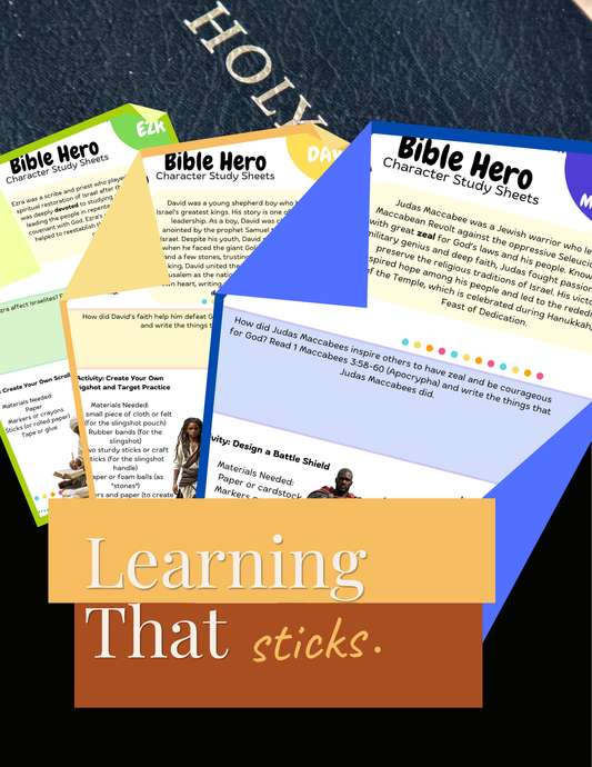 Bible Hero Character Study Sheets - Men