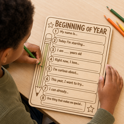 My Beginning of Year Wooden Keepsake Sign